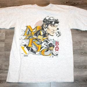 90S Nhl Pittsburgh Penguins Hockey Mario Lemieux Sa Lem Sportswear Shirt